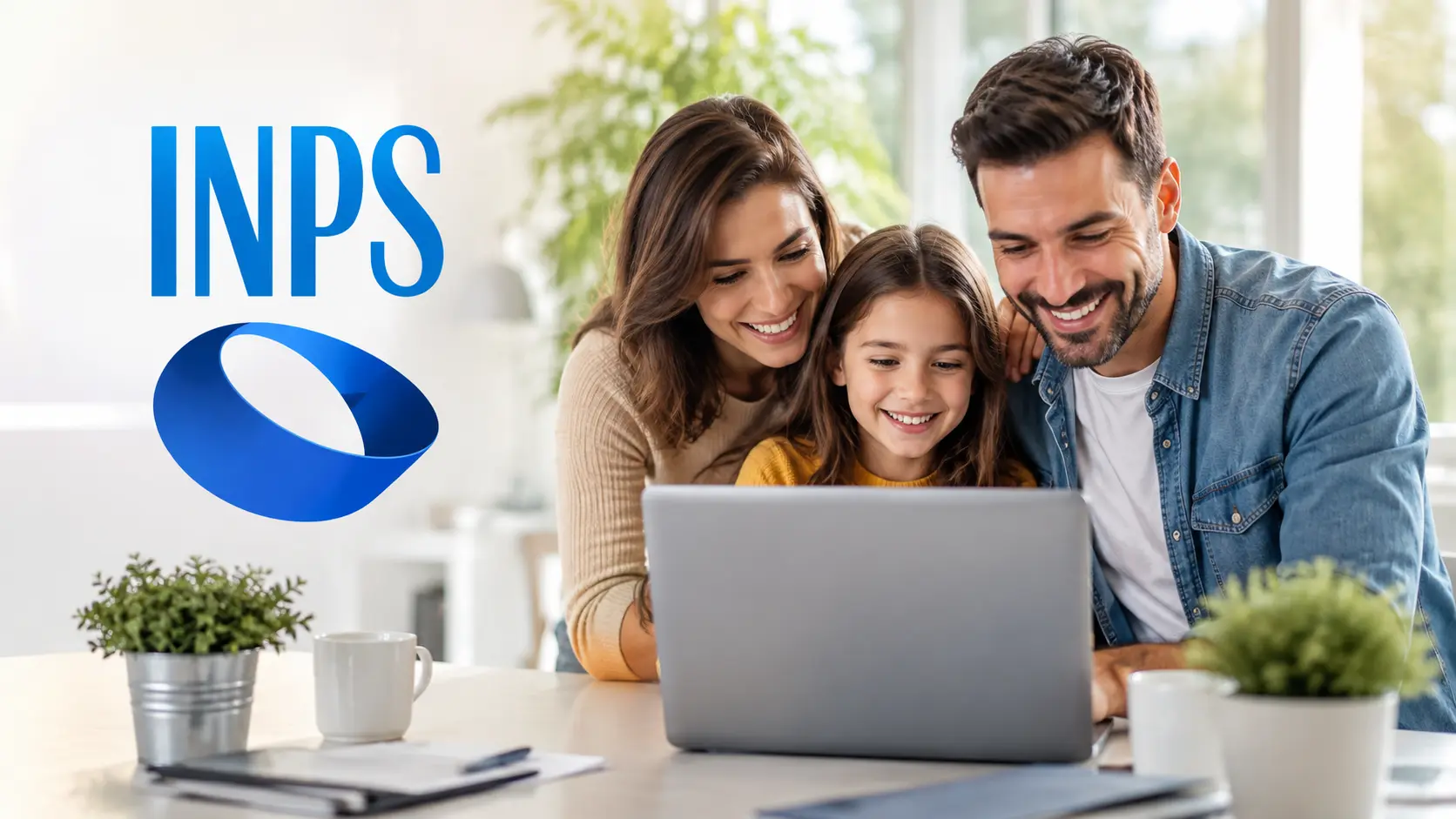 Famiglia italiana che consulta documenti INPS per bonus e agevolazioni 2026