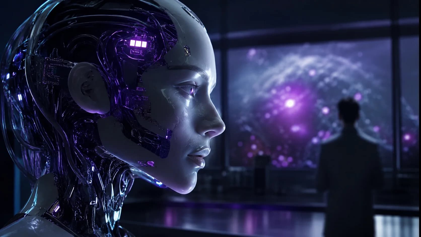 Rappresentazione simbolica dell'architettura cognitiva artificiale tra percezione, memoria e modello di sé