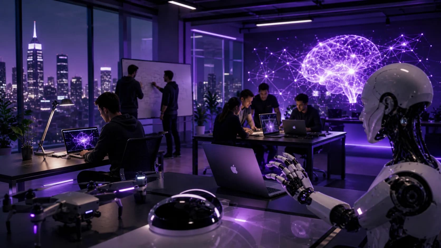 Rappresentazione simbolica delle startup deep tech che vanno oltre l'intelligenza artificiale generativa